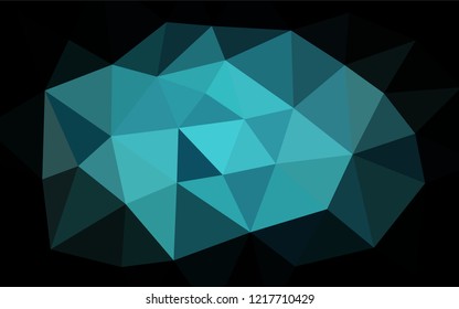 Light BLUE vector abstract polygonal cover. Geometric illustration in Origami style with gradient.  A completely new design for your business.