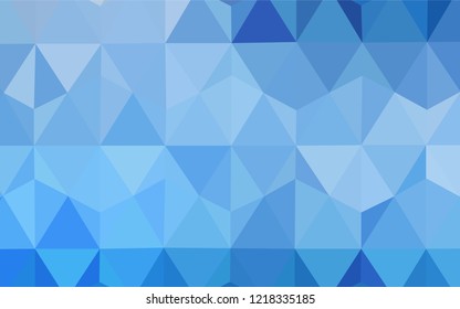 Light BLUE vector abstract polygonal template. Glitter abstract illustration with an elegant triangles. A new texture for your web site.