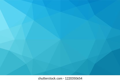 Light BLUE vector abstract polygonal cover. Glitter abstract illustration with an elegant design. The best triangular design for your business.