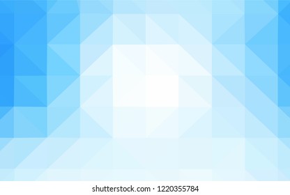 Light BLUE vector abstract polygonal background. Modern abstract illustration with triangles. Template for cell phone's backgrounds.