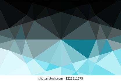 Light BLUE vector abstract polygonal texture. Triangular geometric sample with gradient.  A new texture for your design.