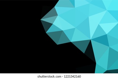 Light BLUE vector abstract polygonal texture. Glitter abstract illustration with an elegant design. Triangular pattern for your business design.