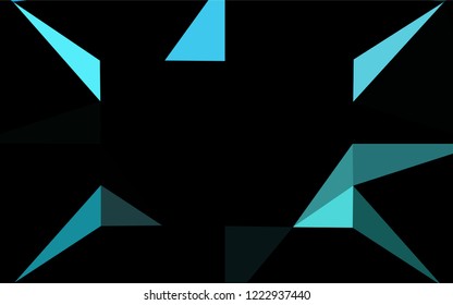 Light BLUE vector abstract polygonal layout. An elegant bright illustration with gradient. A completely new template for your business design.