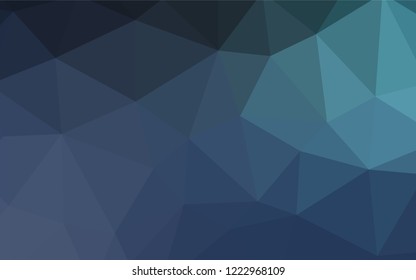 Light BLUE vector abstract polygonal template. Shining polygonal illustration, which consist of triangles. Template for cell phone's backgrounds.