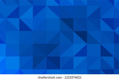 Light BLUE vector abstract polygonal pattern. Creative illustration in halftone style with triangles. Best triangular design for your business.