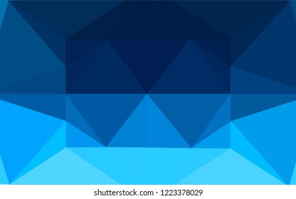 Light BLUE vector abstract polygonal texture. Brand new colored illustration in blurry style with gradient. A new texture for your design.