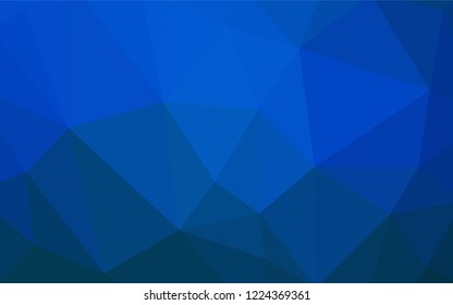 Light BLUE vector abstract polygonal pattern. Shining polygonal illustration, which consist of triangles. Completely new template for your banner.