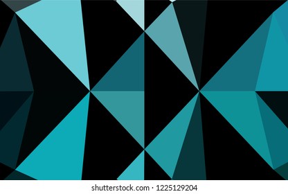 Light BLUE vector abstract polygonal layout. Shining colored illustration in a Brand new style. The best triangular design for your business.