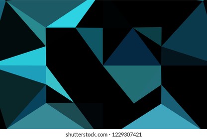Light BLUE vector abstract polygonal cover. Creative illustration in halftone style with gradient. The completely new template can be used for your brand book.