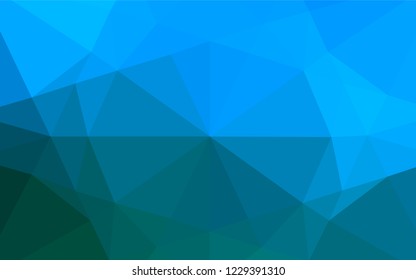 Light BLUE vector abstract polygonal layout. Colorful illustration in abstract style with gradient. Triangular pattern for your business design.