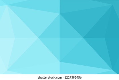 Light BLUE vector abstract polygonal cover. Glitter abstract illustration with an elegant design. Brand new design for your business.