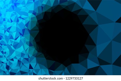 Light BLUE vector abstract polygonal layout. An elegant bright illustration with gradient. The best triangular design for your business.