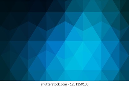 Light BLUE vector abstract polygonal template. A completely new color illustration in a polygonal style. Triangular pattern for your design.