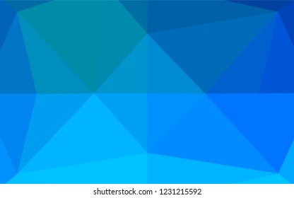 Light BLUE vector abstract polygonal texture. Shining colored illustration in a Brand new style. Triangular pattern for your business design.