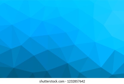 Light BLUE vector abstract polygonal texture. Shining colored illustration in a Brand new style. Triangular pattern for your business design.
