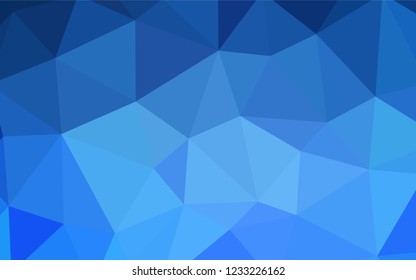 Light BLUE vector abstract polygonal background. Glitter abstract illustration with an elegant triangles. Polygonal design for your web site.