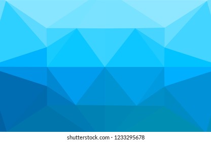 Light BLUE vector abstract polygonal texture. Brand new colored illustration in blurry style with gradient. A completely new template for your business design.