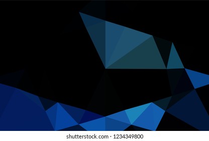 Light BLUE vector abstract polygonal texture. Triangular geometric sample with gradient.  The best triangular design for your business.