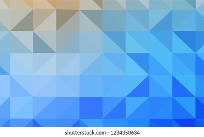 Light BLUE vector abstract polygonal template. Polygonal abstract illustration with gradient. Triangular pattern for your design.