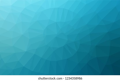 Light BLUE vector abstract polygonal cover. Geometric illustration in Origami style with gradient.  The elegant pattern can be used as part of a brand book.