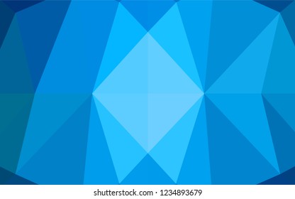 Light BLUE vector abstract polygonal layout. Glitter abstract illustration with an elegant design. A completely new design for your business.