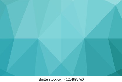 Light BLUE vector abstract polygonal texture. Shining illustration, which consist of triangles. The textured pattern can be used for background.