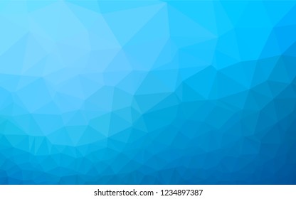 Light BLUE vector abstract polygonal texture. A sample with polygonal shapes. The textured pattern can be used for background.