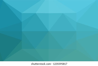 Light BLUE vector abstract polygonal cover. Geometric illustration in Origami style with gradient.  Triangular pattern for your business design.