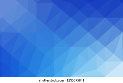 Light BLUE vector abstract polygonal texture. Brand new colorful illustration in with gradient. Elegant pattern for a brand book.