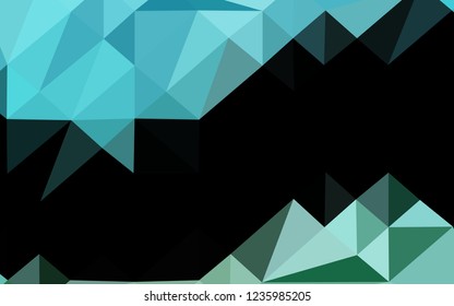 Light BLUE vector abstract polygonal cover. Shining colored illustration in a Brand new style. Polygonal design for your web site.