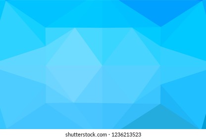 Light BLUE vector abstract polygonal texture. Glitter abstract illustration with an elegant design. The textured pattern can be used for background.