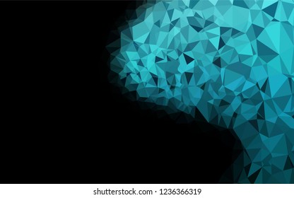 Light BLUE vector abstract polygonal layout. An elegant bright illustration with gradient. A completely new template for your business design.