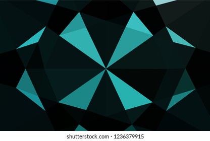 Light BLUE vector abstract polygonal layout. Geometric illustration in Origami style with gradient.  The polygonal design can be used for your web site.