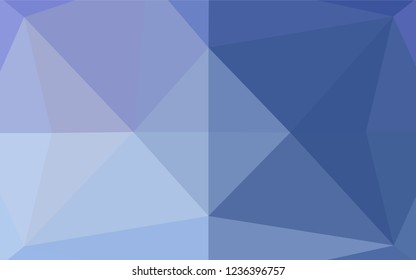 Light BLUE vector abstract polygonal layout. Glitter abstract illustration with an elegant design. The best triangular design for your business.