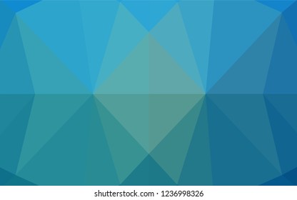 Light BLUE vector abstract polygonal texture. Geometric illustration in Origami style with gradient.  The completely new template can be used for your brand book.