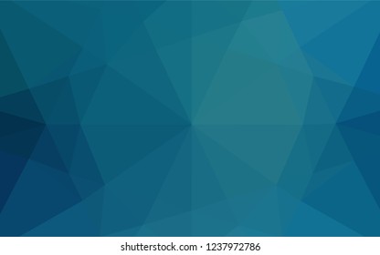 Light BLUE vector abstract polygonal cover. Creative illustration in halftone style with gradient. The completely new template can be used for your brand book.