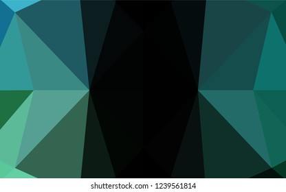 Light BLUE vector abstract polygonal cover. A sample with polygonal shapes. Triangular pattern for your business design.