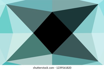 Light BLUE vector abstract polygonal cover. Creative illustration in halftone style with gradient. The elegant pattern can be used as part of a brand book.