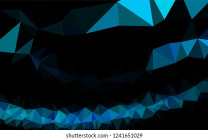 Light BLUE vector abstract polygonal layout. Geometric illustration in Origami style with gradient.  The textured pattern can be used for background.