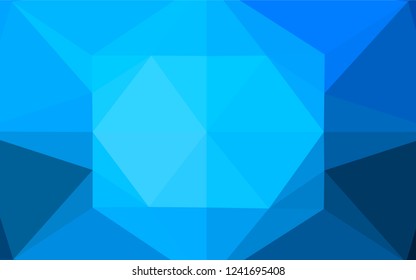 Light BLUE vector abstract polygonal texture. A completely new color illustration in a vague style. A completely new design for your business.