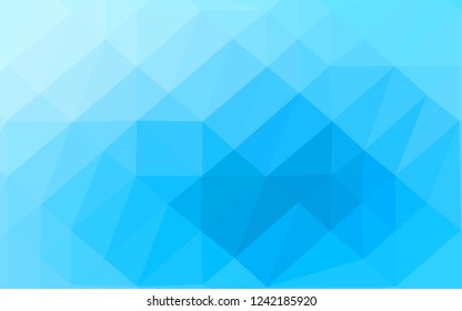 Light BLUE vector abstract polygonal layout. Glitter abstract illustration with an elegant design. The best triangular design for your business.