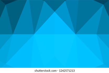 Light BLUE vector abstract polygonal cover. Shining illustration, which consist of triangles. Brand new design for your business.