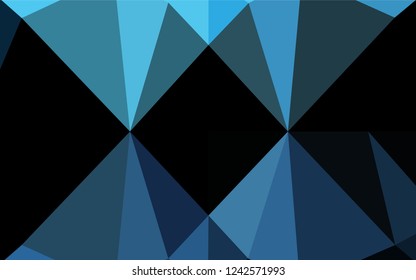 Light BLUE vector abstract polygonal layout. A vague abstract illustration with gradient. Brand new style for your business design.