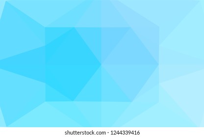 Light BLUE vector abstract polygonal cover. Creative illustration in halftone style with gradient. A completely new template for your business design.