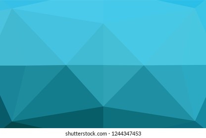 Light BLUE vector abstract polygonal cover. Triangular geometric sample with gradient.  Brand new design for your business.