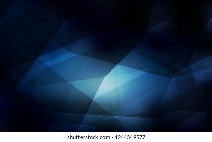 Light BLUE vector abstract polygonal template. Shining polygonal illustration, which consist of triangles. A new texture for your web site.