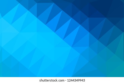 Light BLUE vector abstract polygonal layout. Shining illustration, which consist of triangles. Completely new template for your business design.