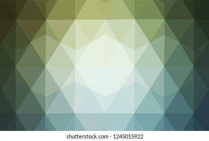 Light BLUE vector abstract polygonal template. Glitter abstract illustration with an elegant triangles. Template for cell phone's backgrounds.