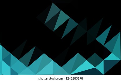 Light BLUE vector abstract polygonal texture. Geometric illustration in Origami style with gradient. Template for your brand book.