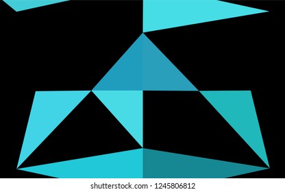 Light BLUE vector abstract polygonal layout. Colorful illustration in abstract style with gradient. A completely new design for your business.